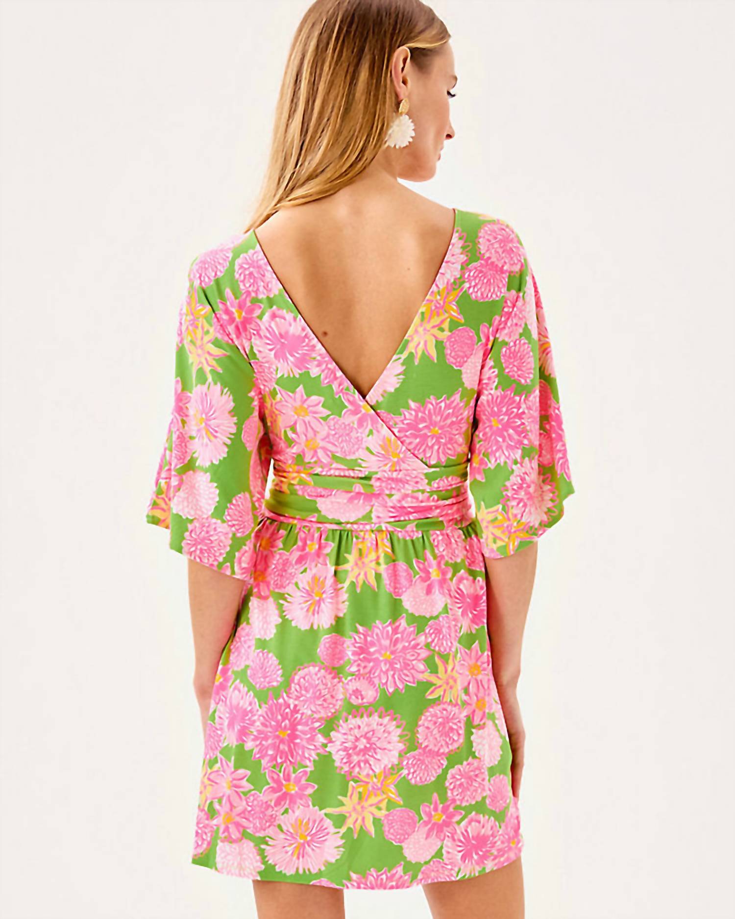 Lilly Pulitzer Parigi Skort Romper in multi seaside garden - women's pants - detail view