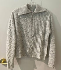 Brodie Cashmere - Mix Cable Cashmere Half Zip Jumper