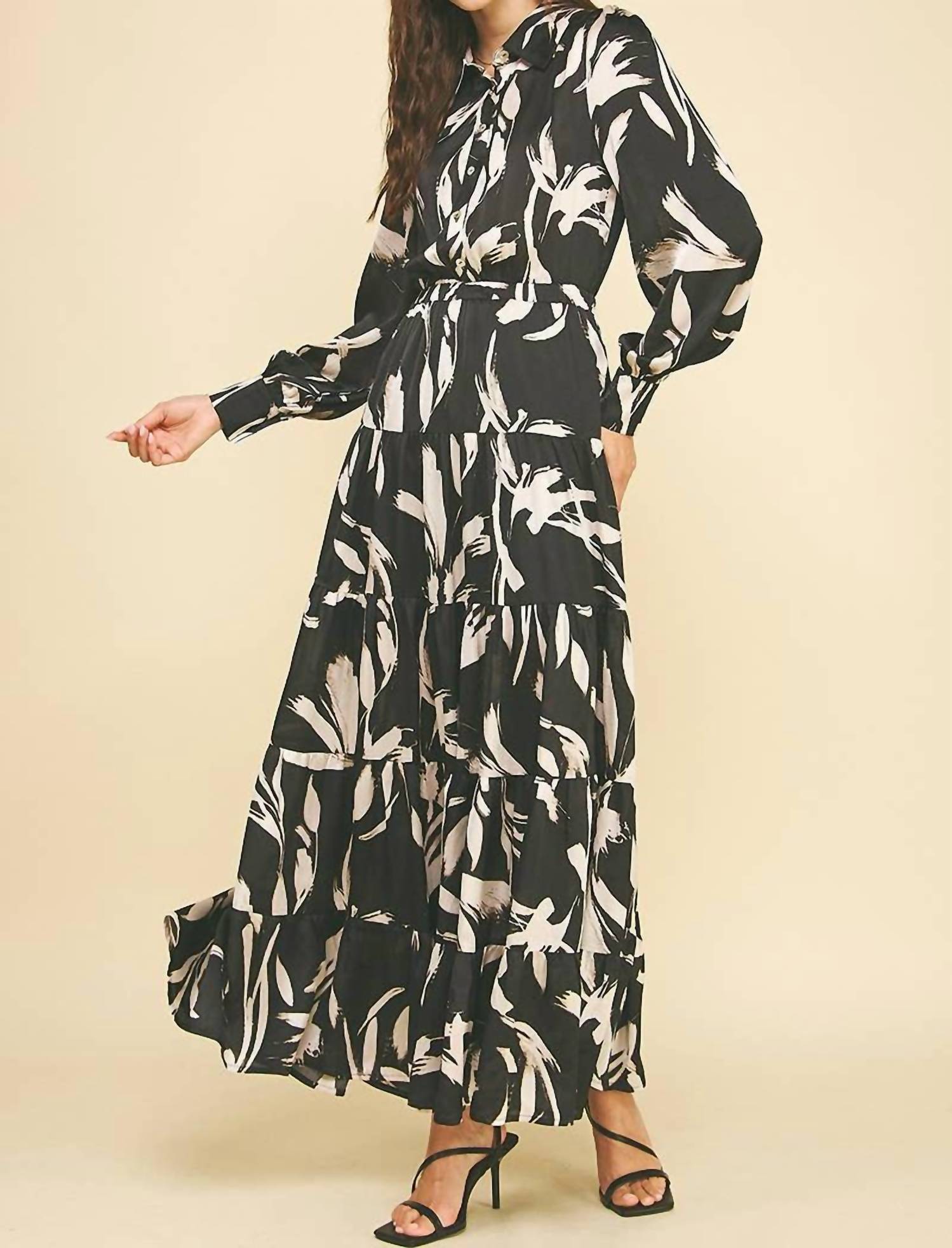 Pinch - Print Button Down Maxi Dress