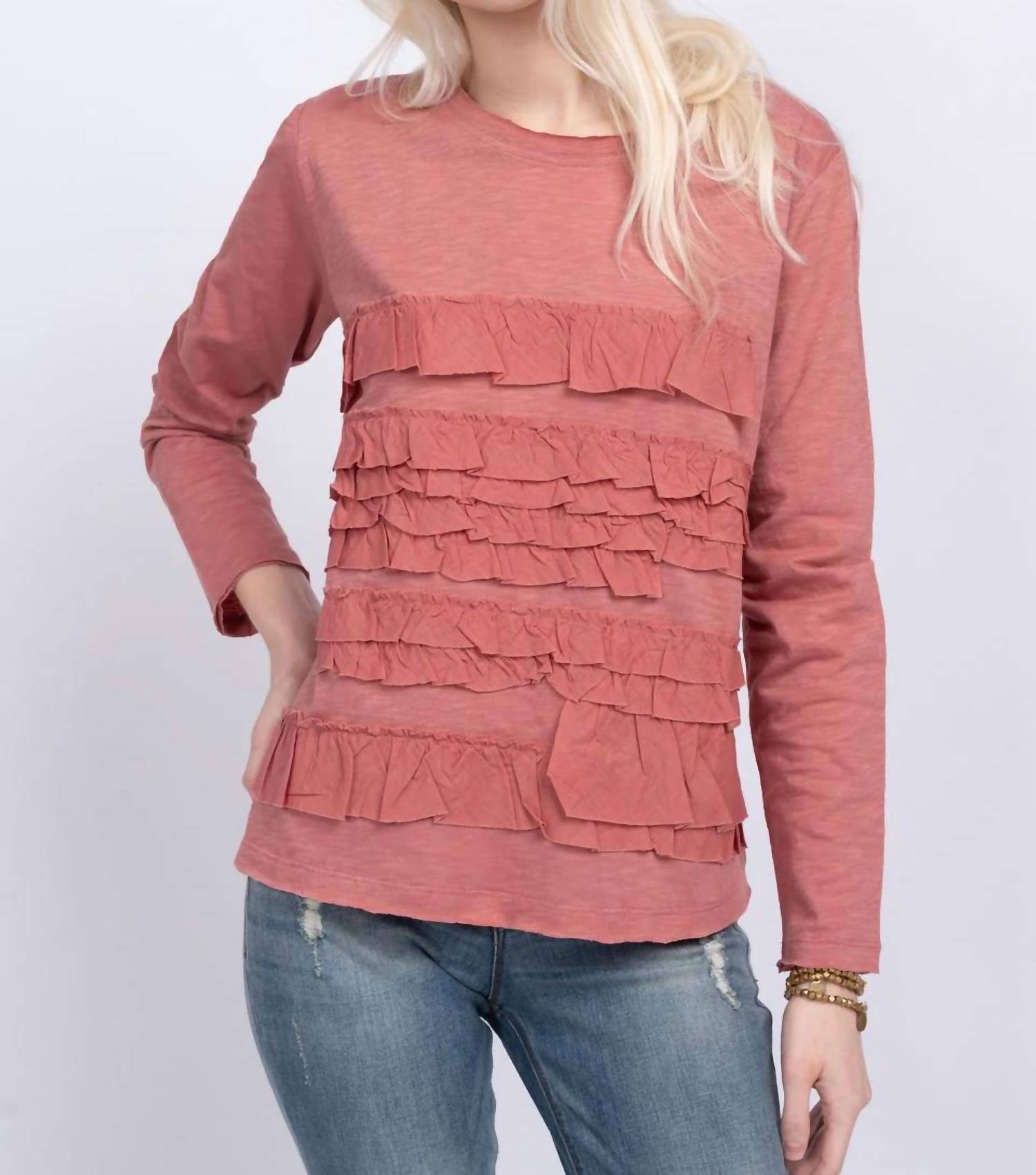 Ivy Jane - Ruffle Front Tee