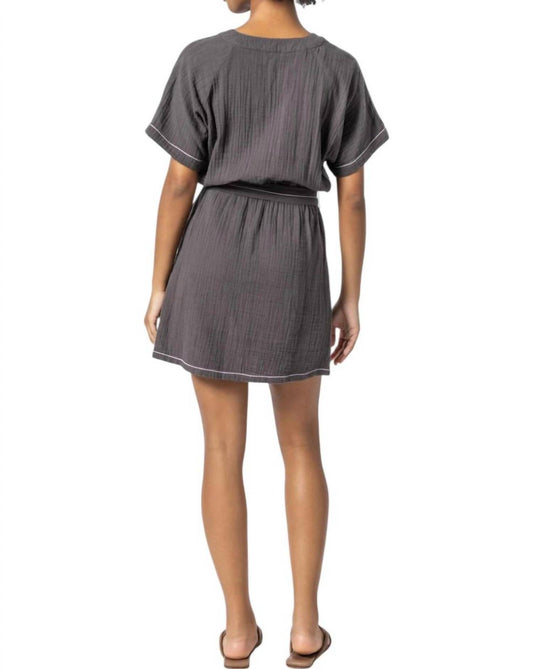 Lilla P - Belted Split Neck Dress