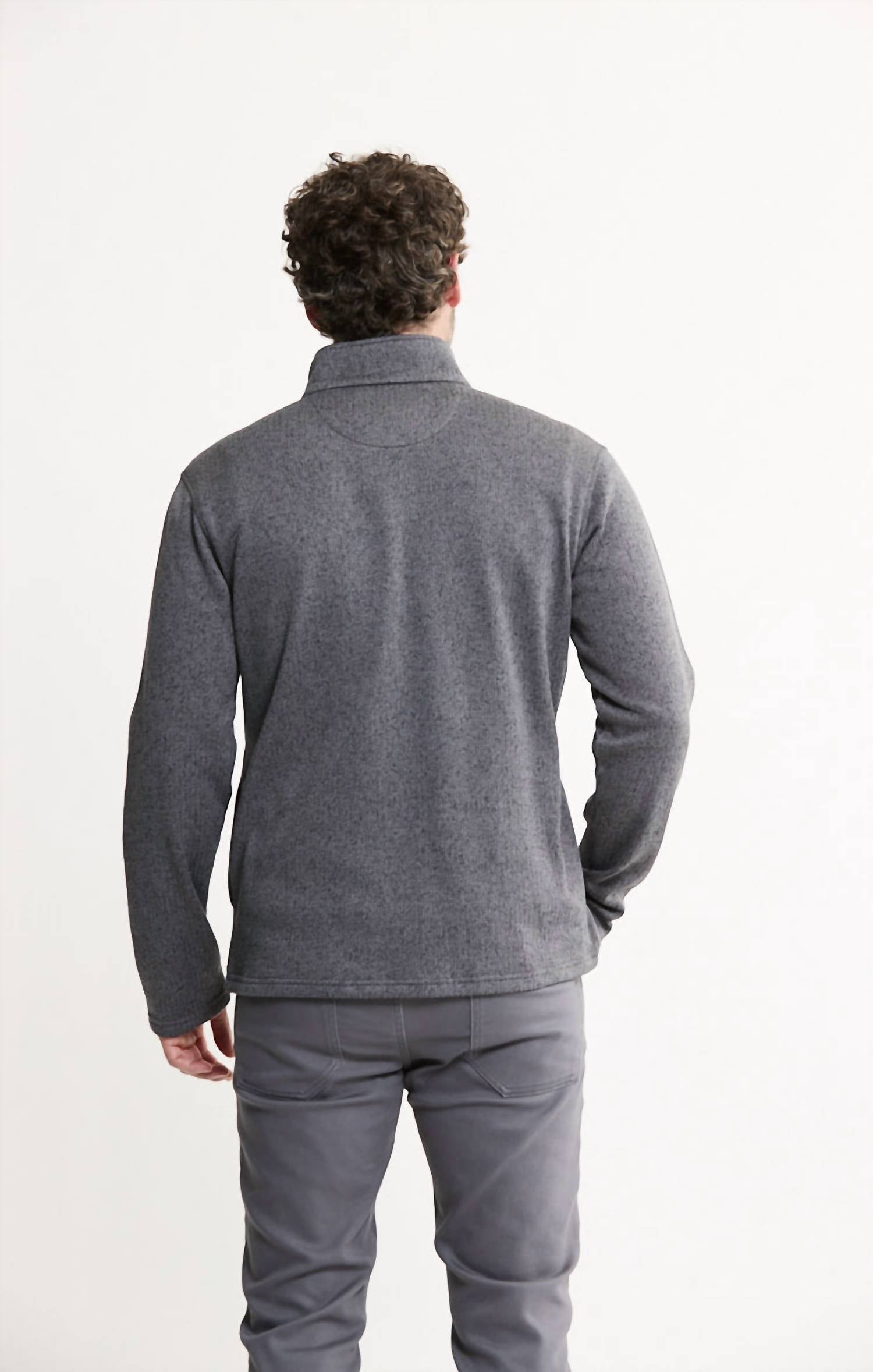 Jachs New York - Stretch Fleece Quarter Zip Pullover Sweater