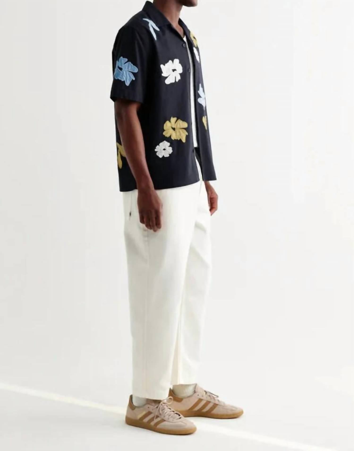 Wax London - Flower Applique Didcot Shirt