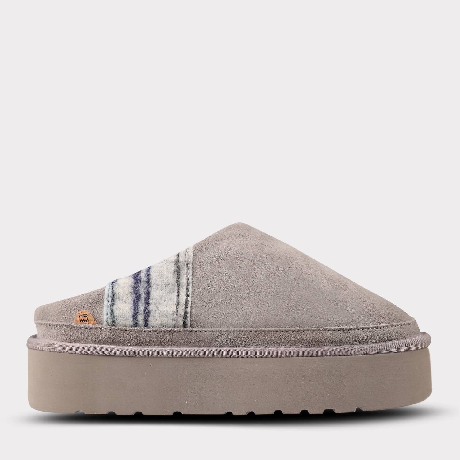 Lamo Women's Jane Slip On Platform Slipper in grey multi - women's shoe