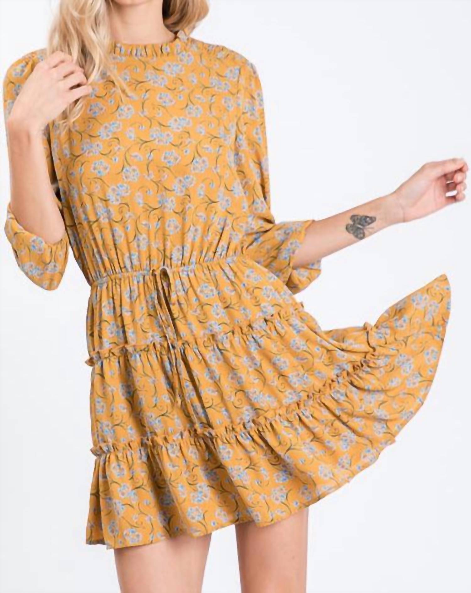 Hailey & Co - Floral Ruffle Mini Dress