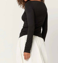 Project Social T - Vera Boat Neck Long Sleeve Tee