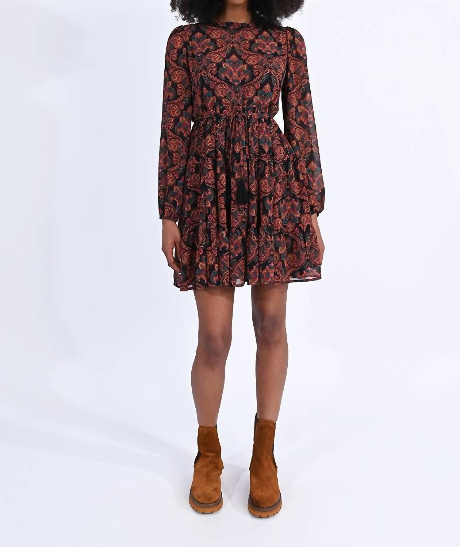 Molly Bracken - Paisley Print Mini Skater Dress