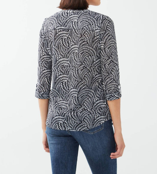 Fdj - Henley Printed Top