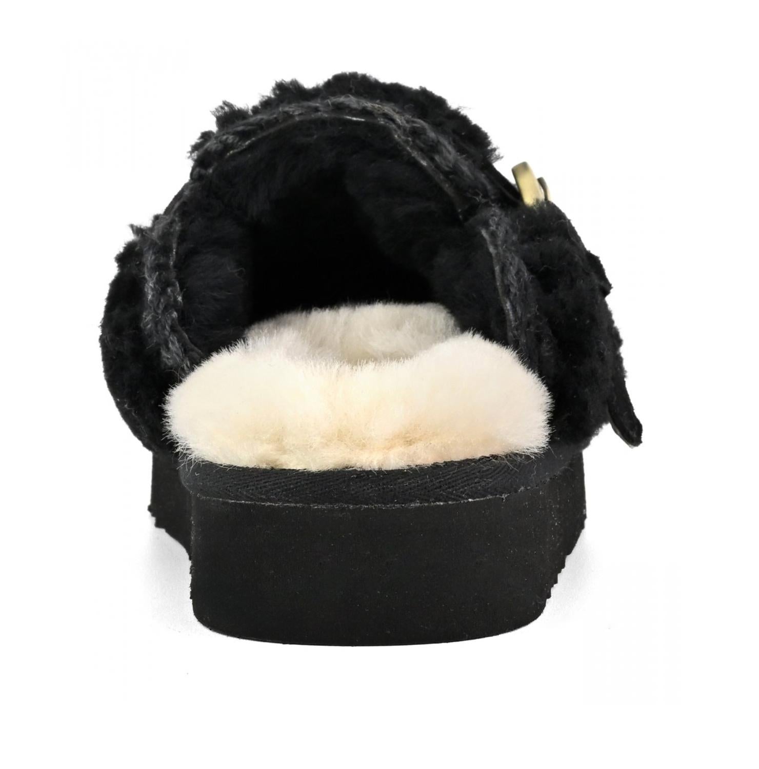 Mou - Women's Curly Sheepskin Eskimo Slippers