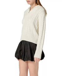 English Factory - Zip Up Knit Top Sweater