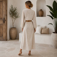 Mystery Resort - Amara Eyelet Cutout Midi Dress