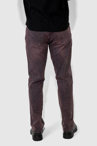 Monfrere Caine Straight Leg Jeans in vintage plum - men's jeans - alternate view