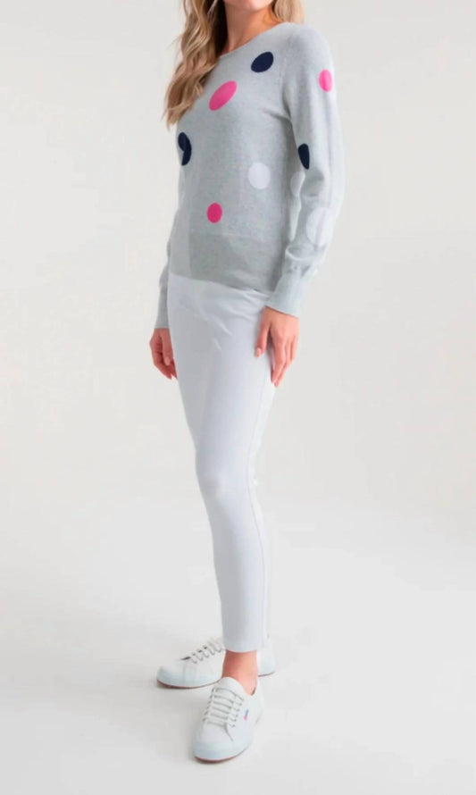 Marble - Cotton Polka Dot Fine Knit Jumper
