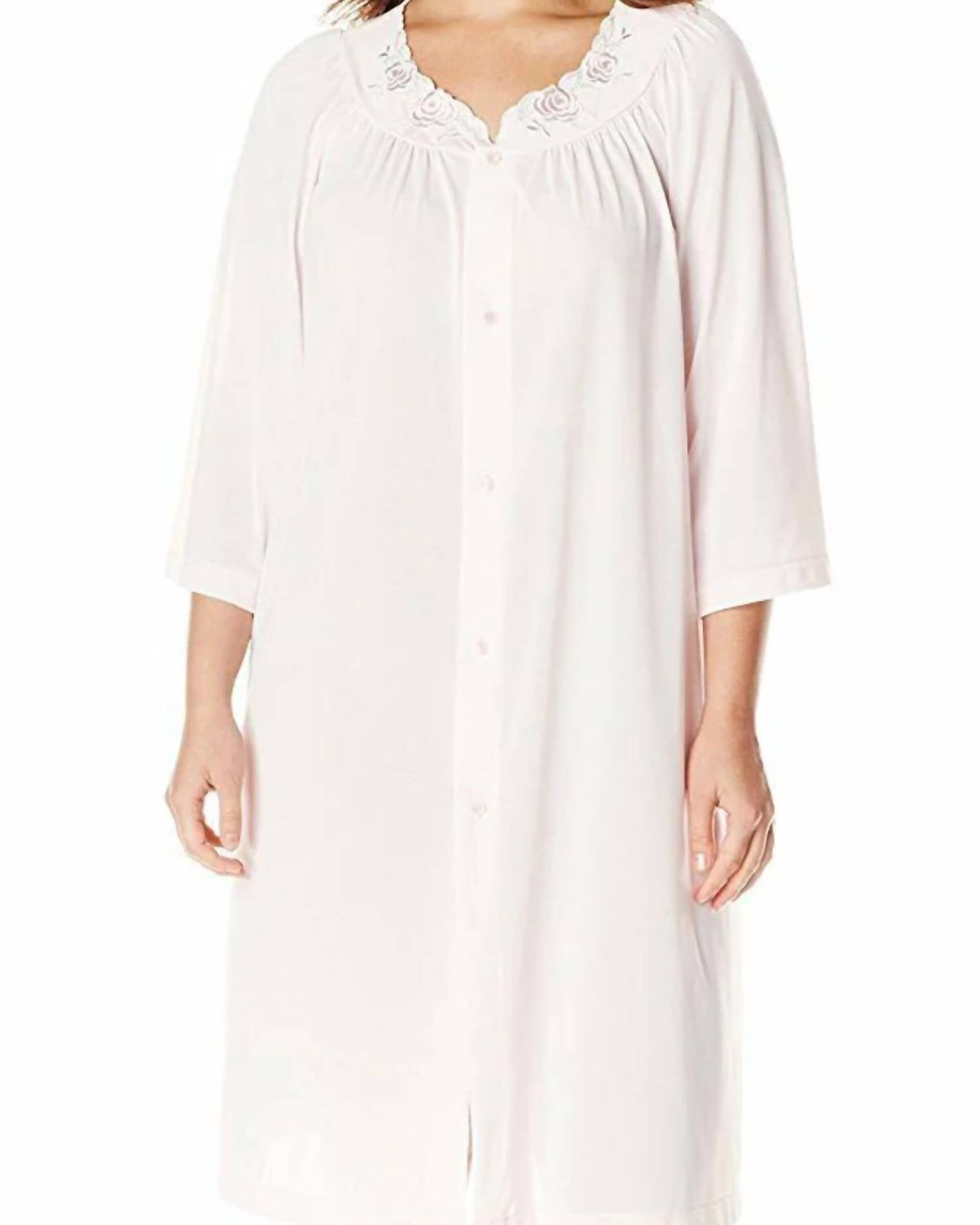 Shadowline Lingerie - Short 3/4 Sleeve Button Down Robe