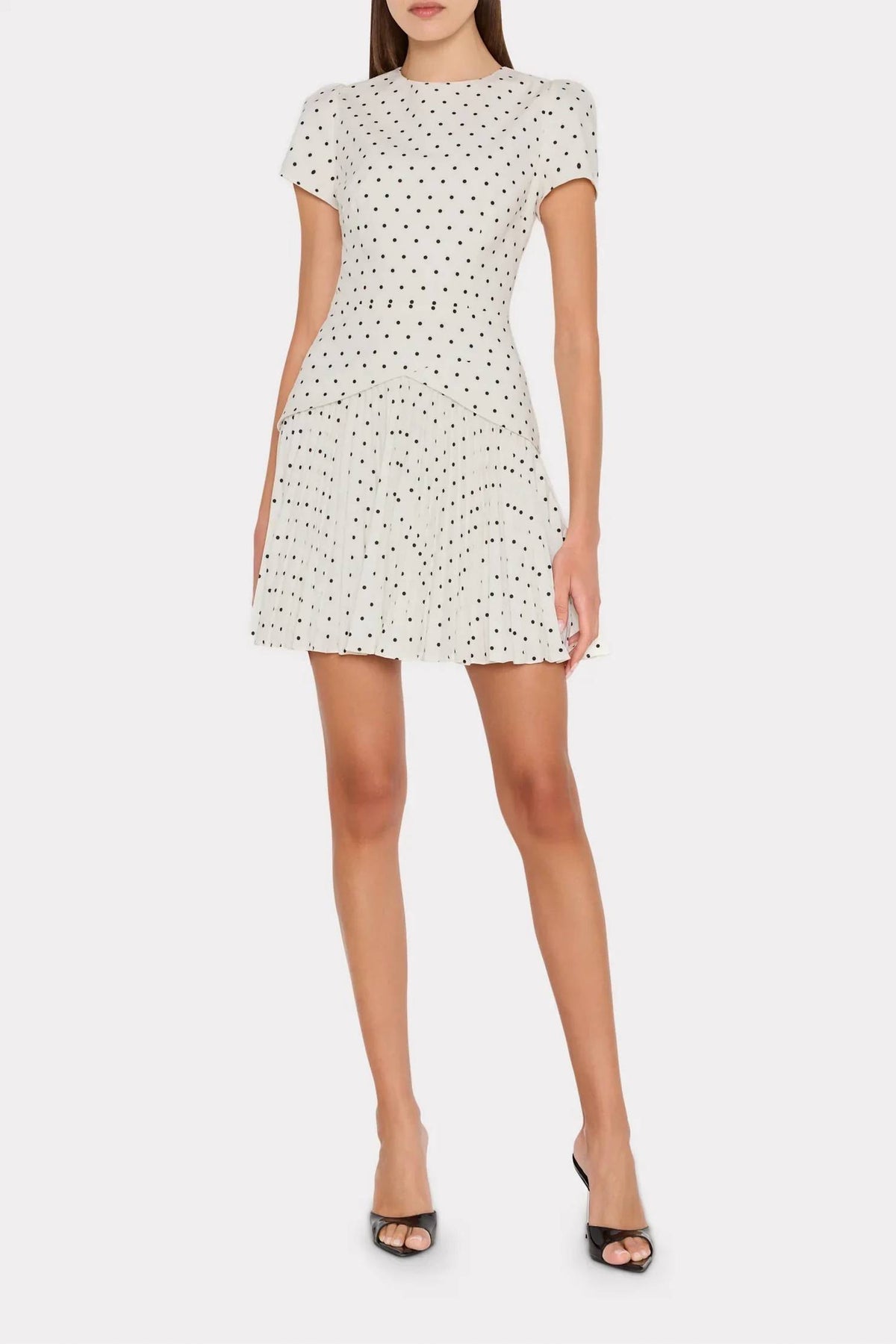 Milly - Women's Haddy Short Sleeve Polka Dot Mini Dress
