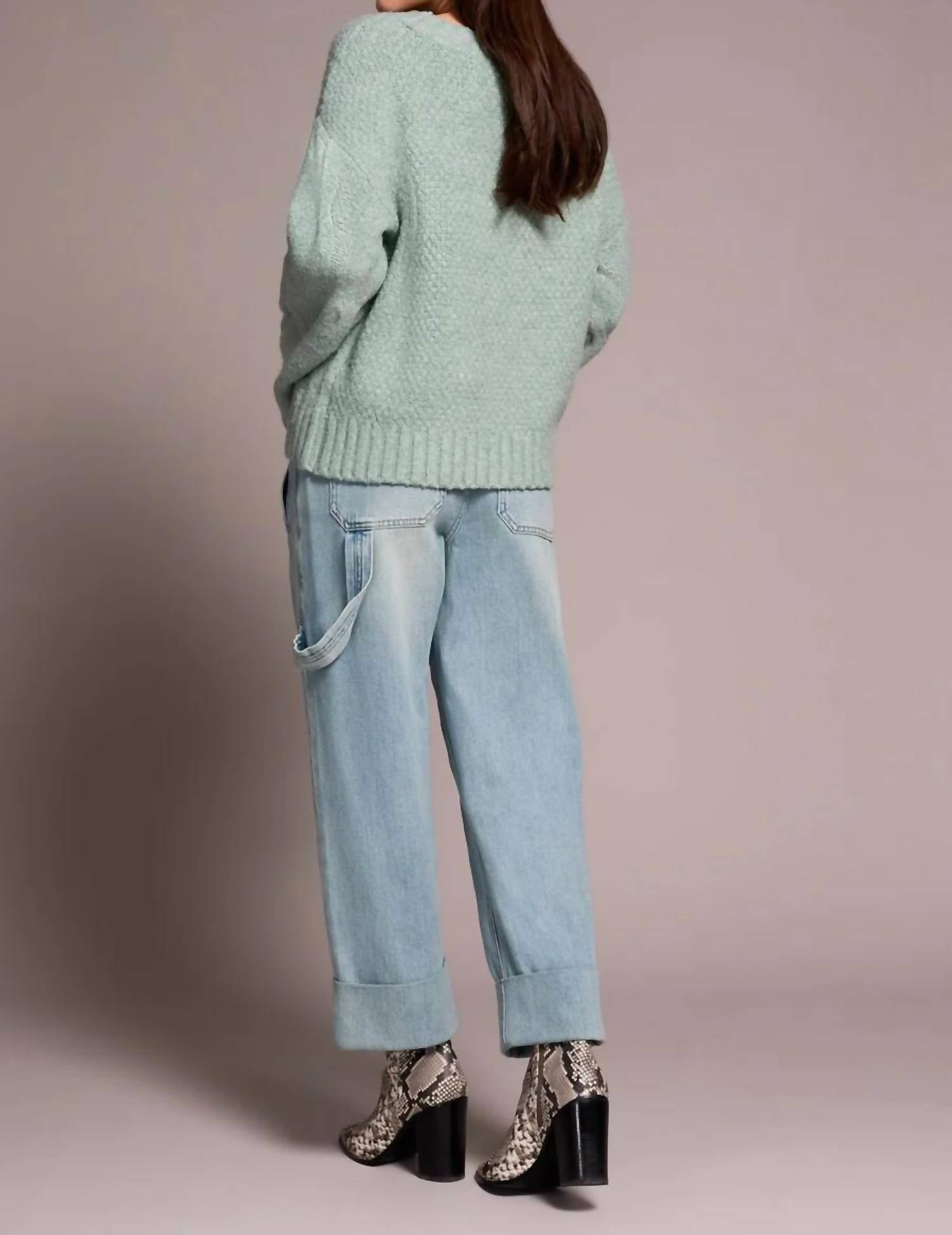 Tribal - Cable-knit Textured Crewneck Sweater