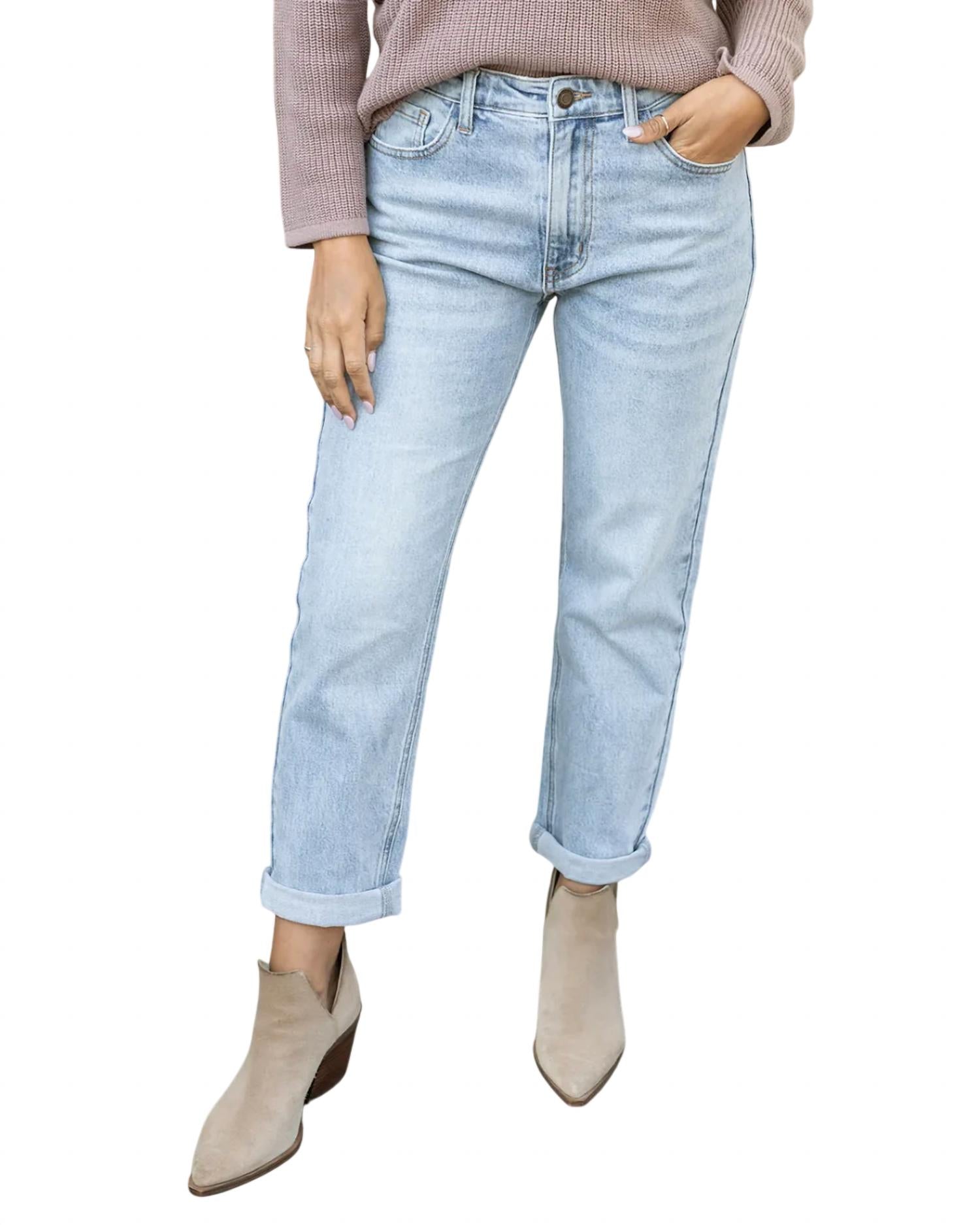 Grace And Lace - Mid-rise Girlfriend Jean