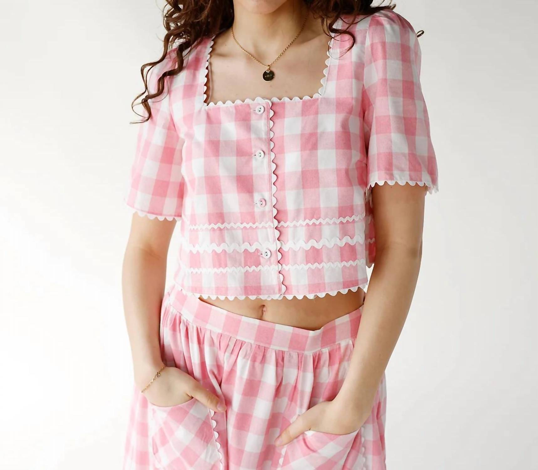 Aureum - GINGHAM DARLING TOP