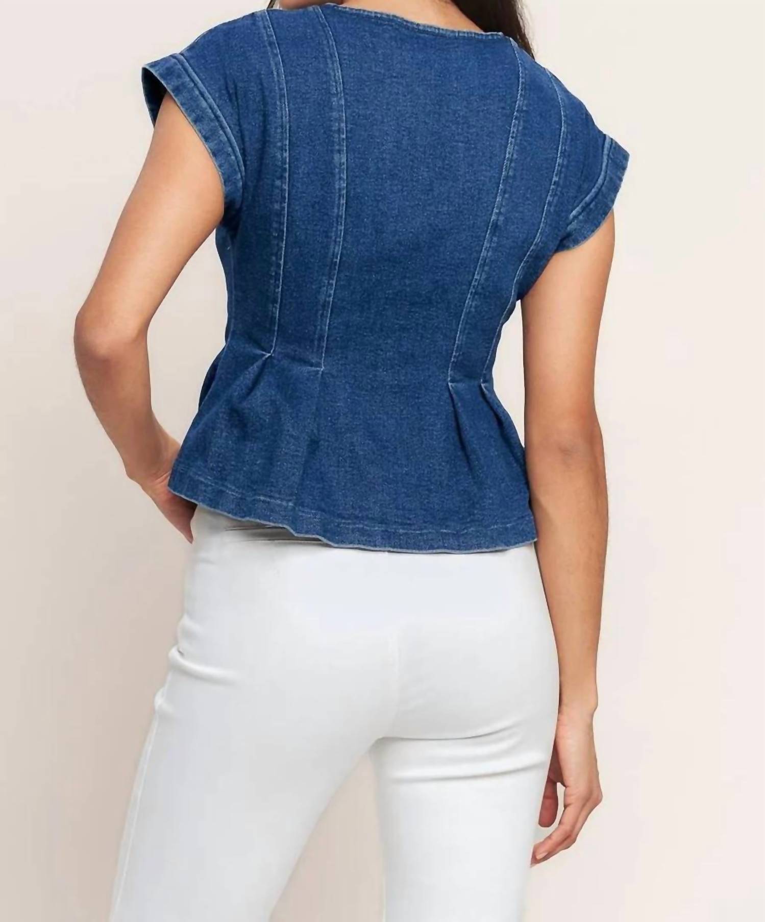 Flying Tomato - Washed Denim Top