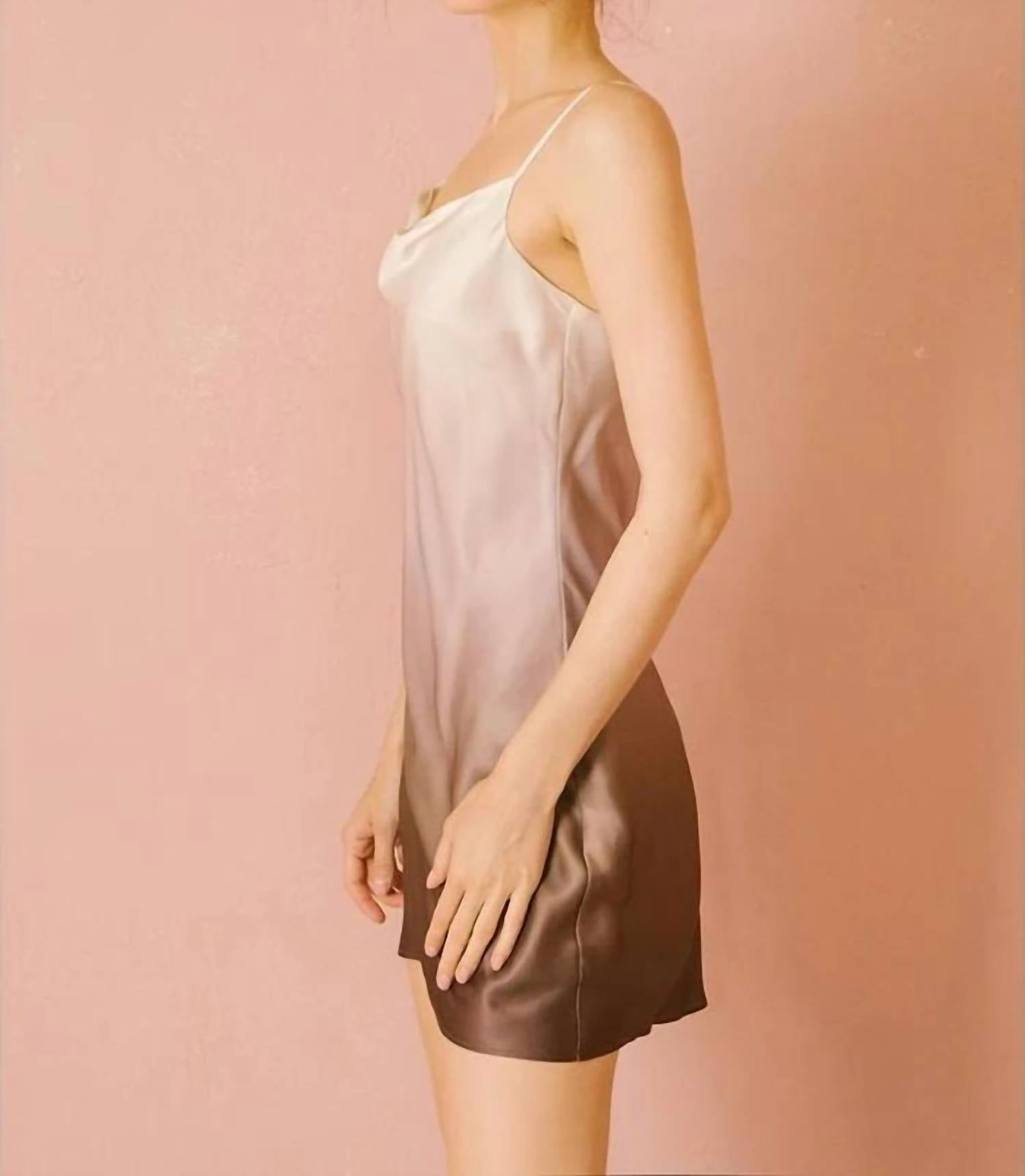 Storia - Ombré Satin Mini Dress