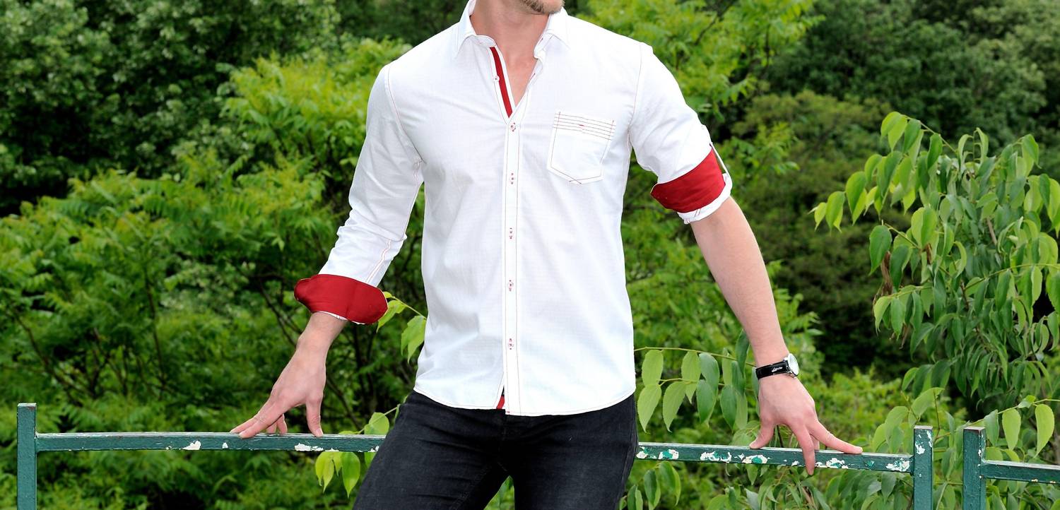 Eight X - Jacquard V Shirt With Pocket