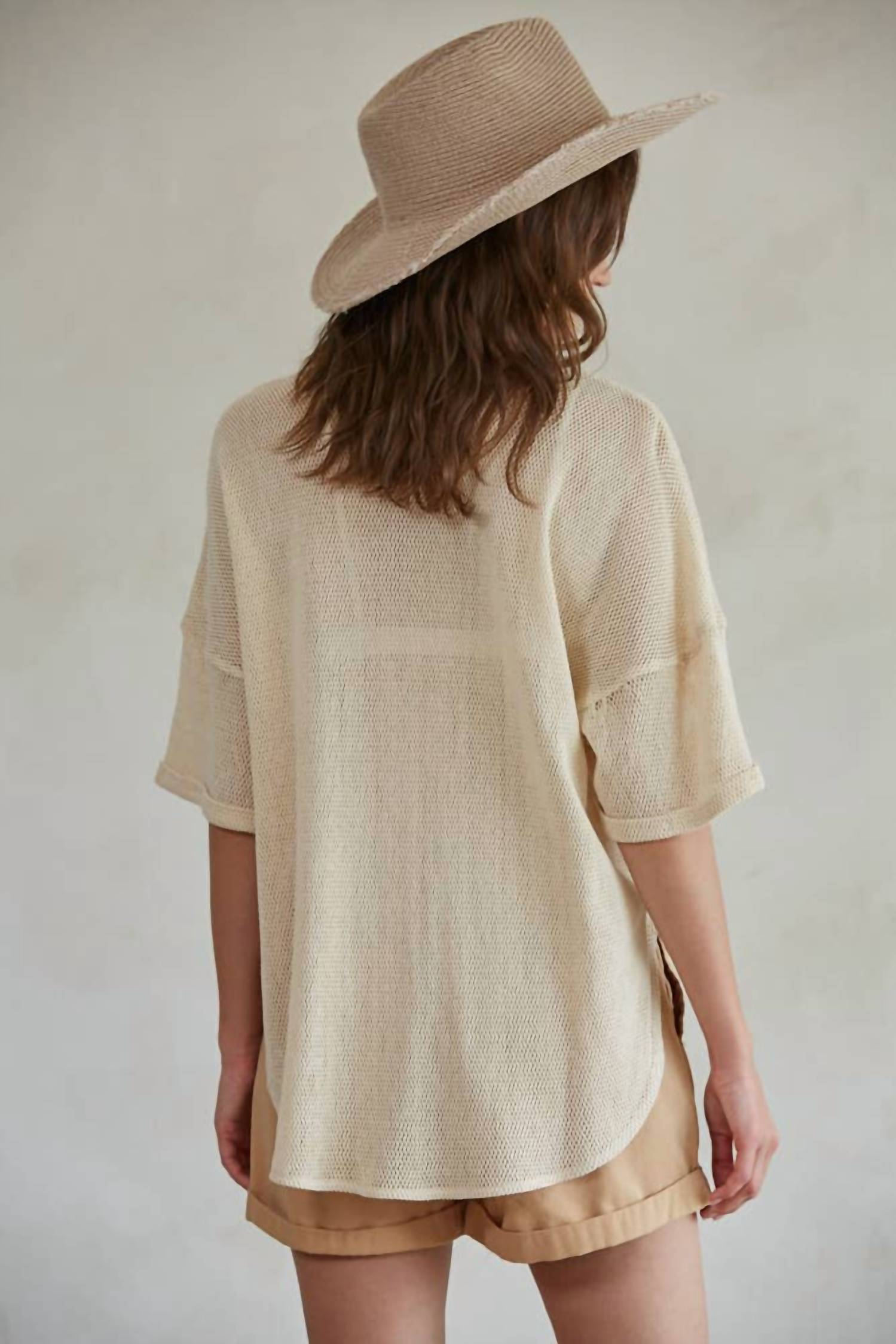 By Together - Fishnet Short Sleeve Top