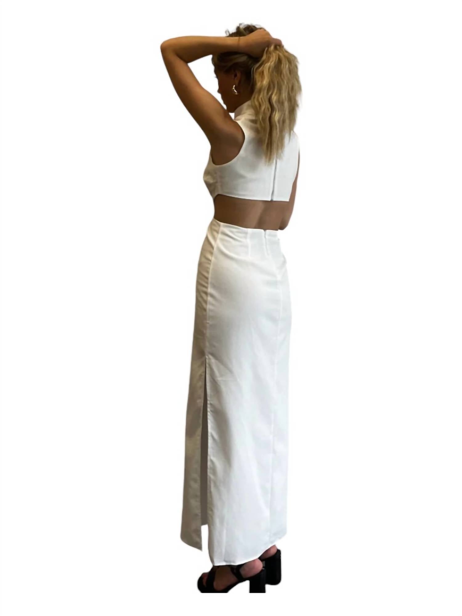 Endless Blu. - FLOWER CUT MAXI DRESS