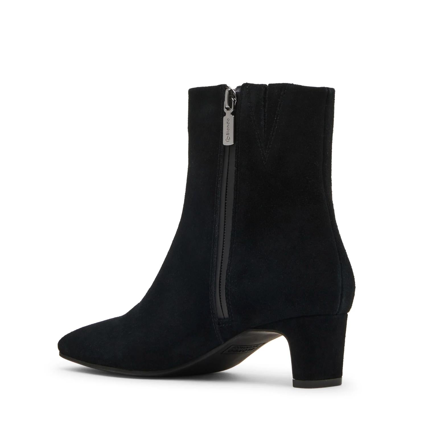 Blondo Women's Seravina Boot in black suede - women's shoe - detail view