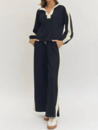 Entro - Casual Knockout Wide Leg Pants