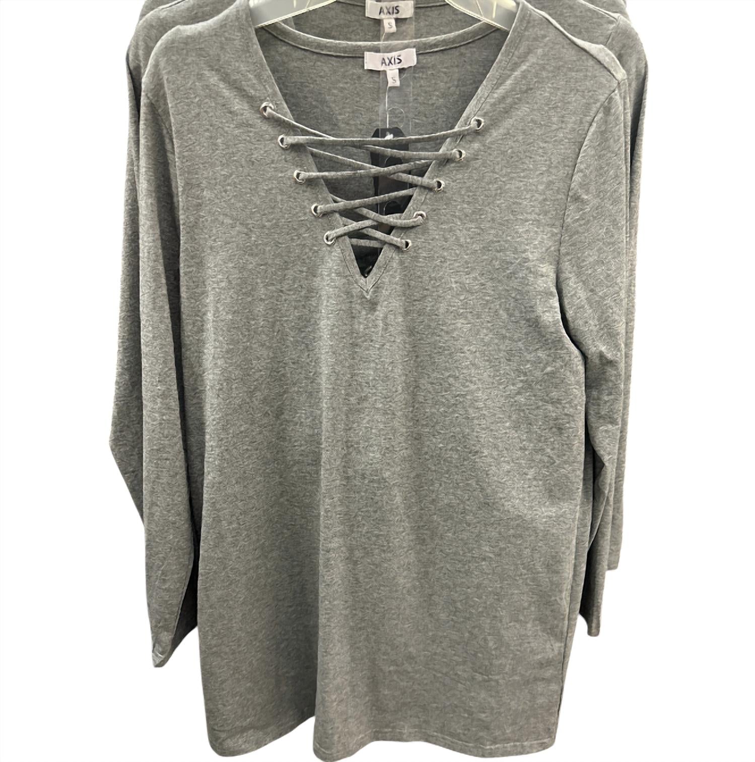 Axis Clothing Women's Charcoal Long Sleeves Tee in grey - women's long sleeve top
