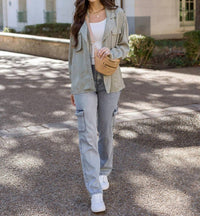 Grace And Lace - Aged Soft Wash Cargo Jeans