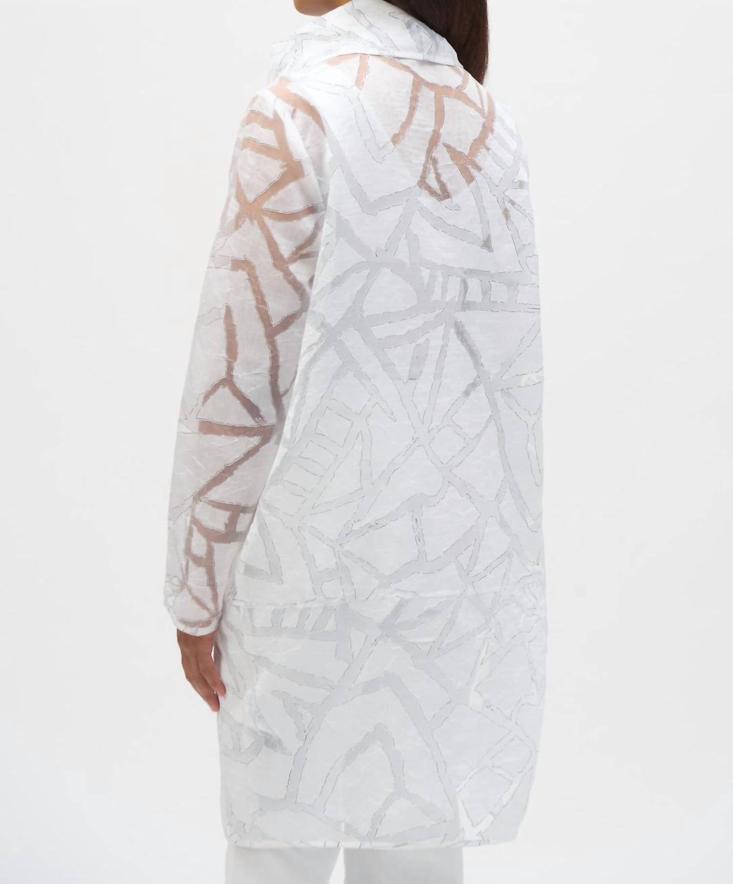 Joseph Ribkoff - Sheer Geometric Jacket