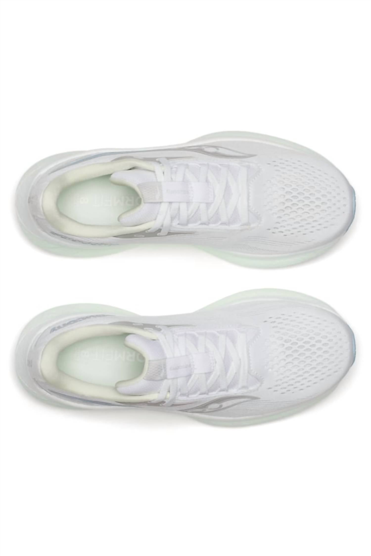 SAUCONY Women's Ride 18 Running Shoes in white lettuce 1 - women's shoe - view 5