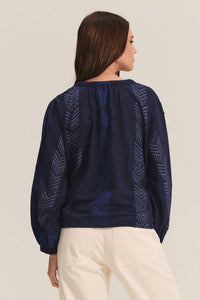 Velvet By Graham & Spencer - Effie Gaia Jacquard Boho Top