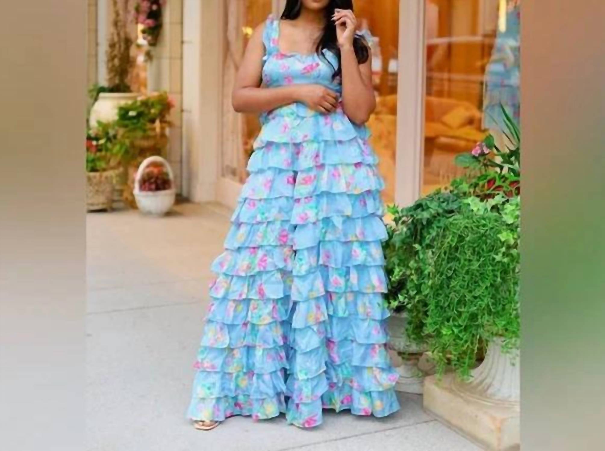 Loveshackfancy - Idra Tiered Floral-print Voile Maxi Dress