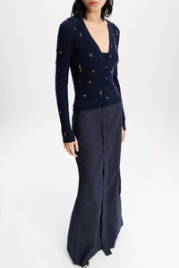 Dorothee Schumacher - Embellished Merino Long Sleeve Twinset Cardigan