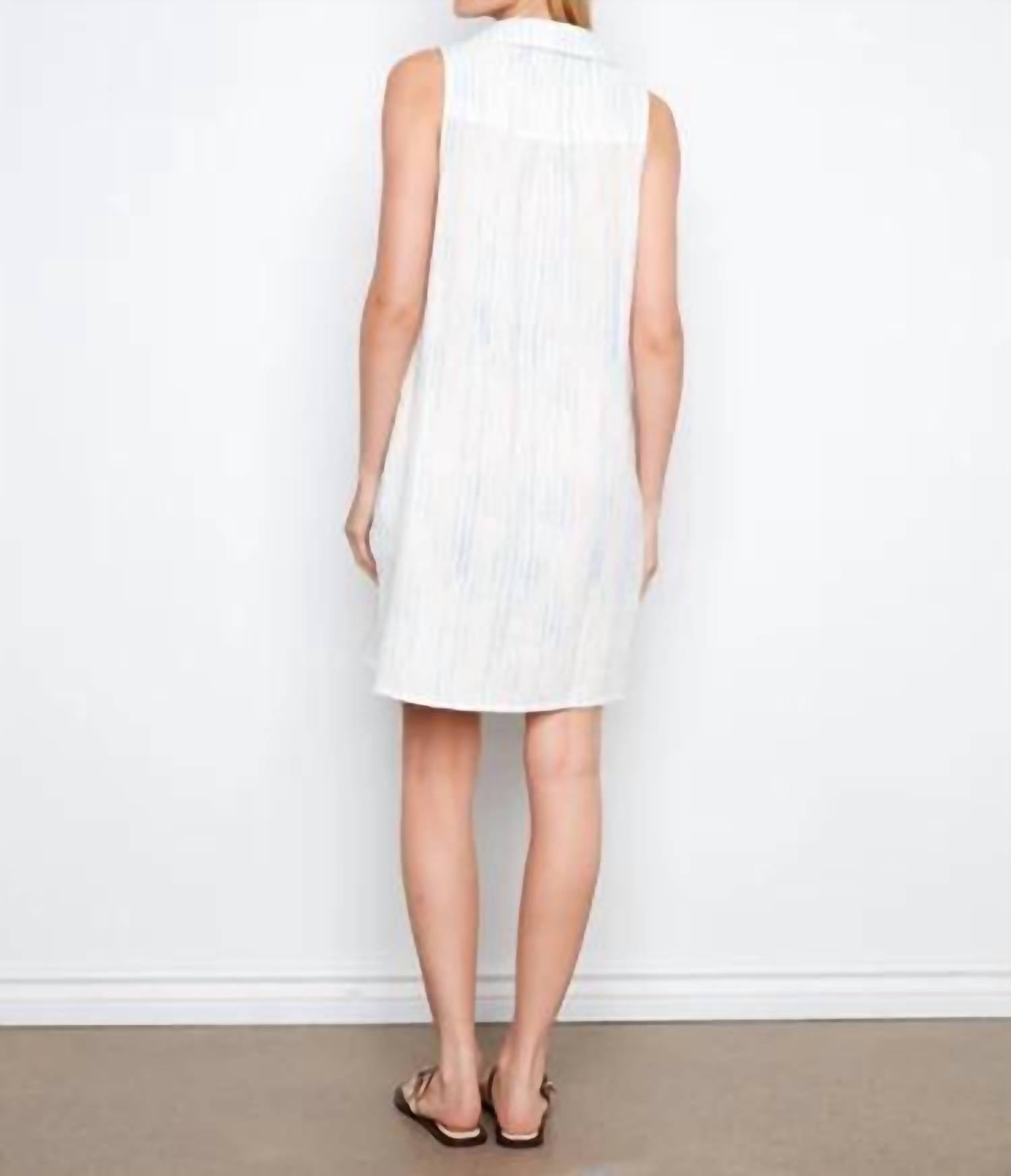 Charlie B - Sleeveless Bubble Cotton Shirt Dress