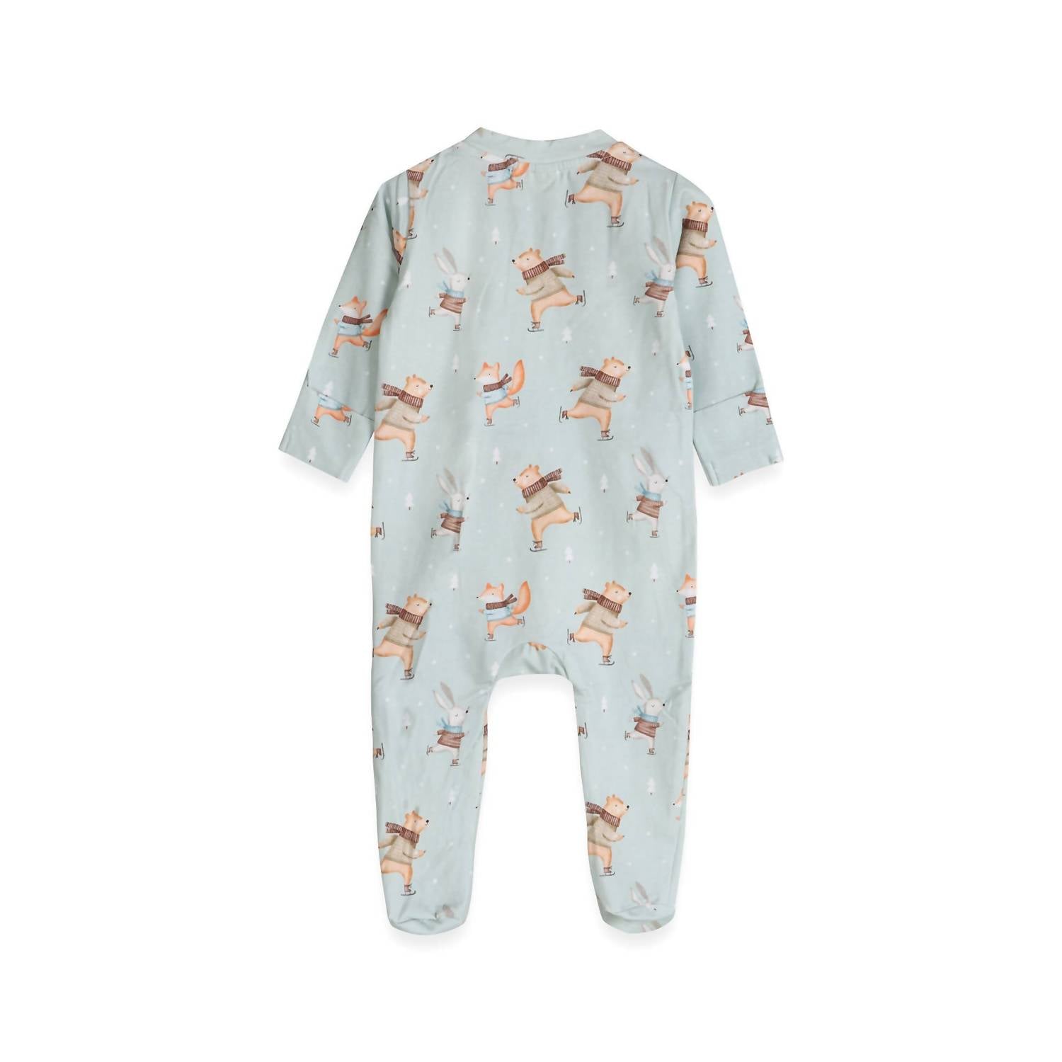 Viverano Organics - Boy's Ice Skaters Zippered Footie