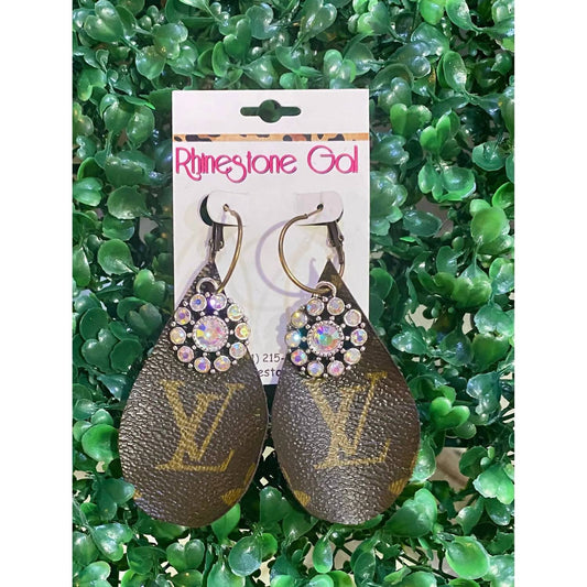 Zippity Do Dah - Women's Upcycled Teardrop Crystal Accent Earrings