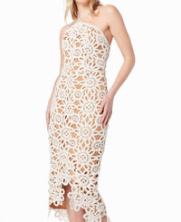 Elliatt - Night Floral Crochet Midi Dress