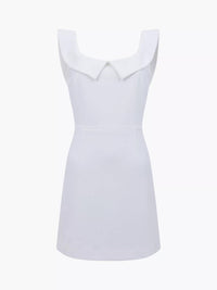 FRENCH CONNECTION Whisper Collar Mini Dress in white - women's dress - view 5