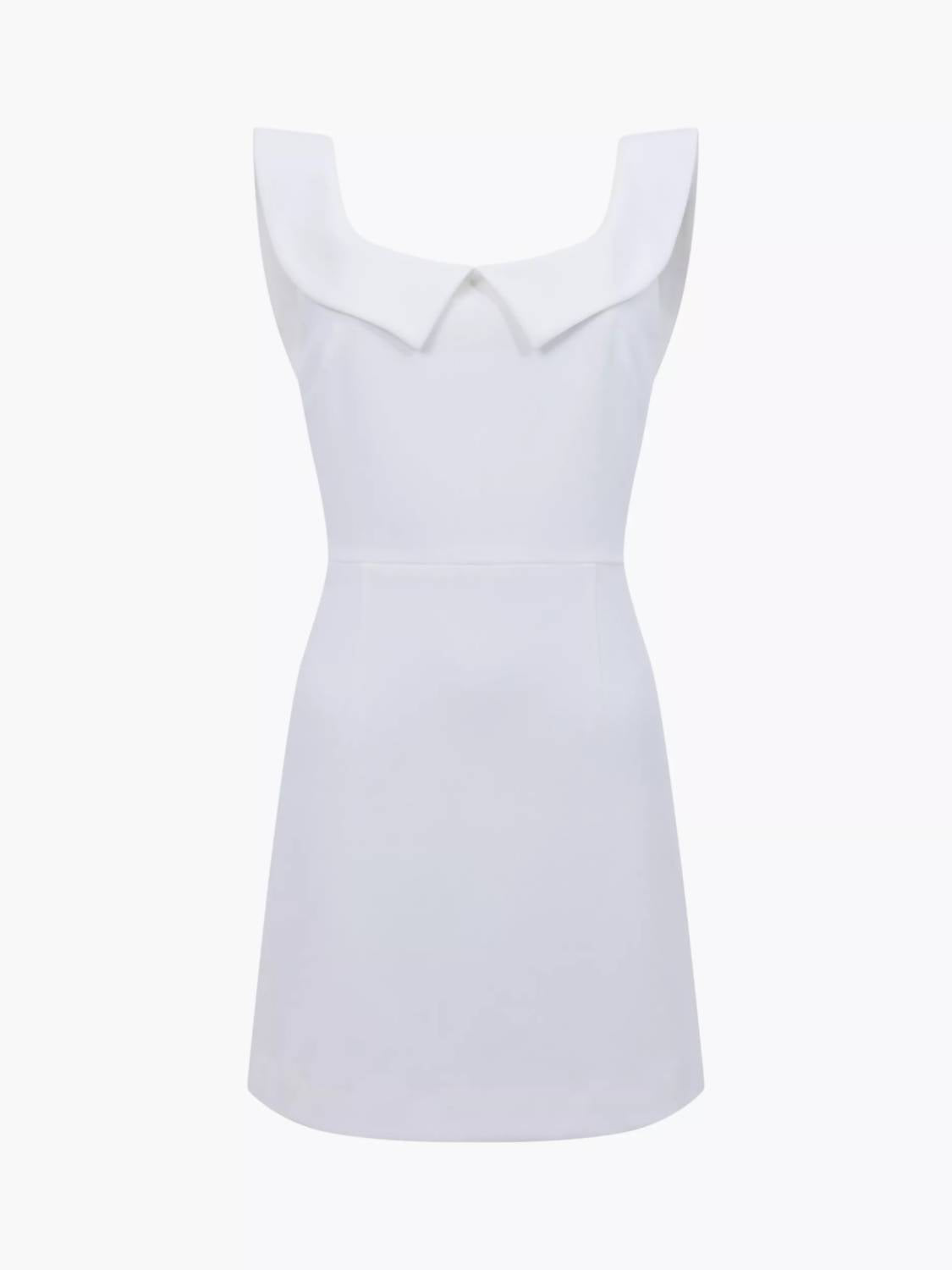 FRENCH CONNECTION Whisper Collar Mini Dress in white - women's dress - view 5