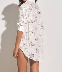 Elan - Eyelet Button Up Coverup