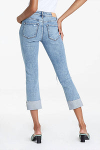 DEAR JOHN DENIM Blaire Cuffed Pant in glass beach - women's jeans - detail view
