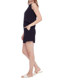 I Love Tyler Madison - Elowee Solid Vegan Silk Pleated Skort