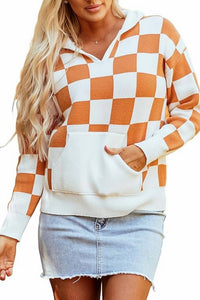 1 The Woman - Long Sleeve Check Sweater