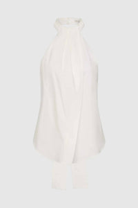 St. Agni - Oxford Halter Tie Back Top