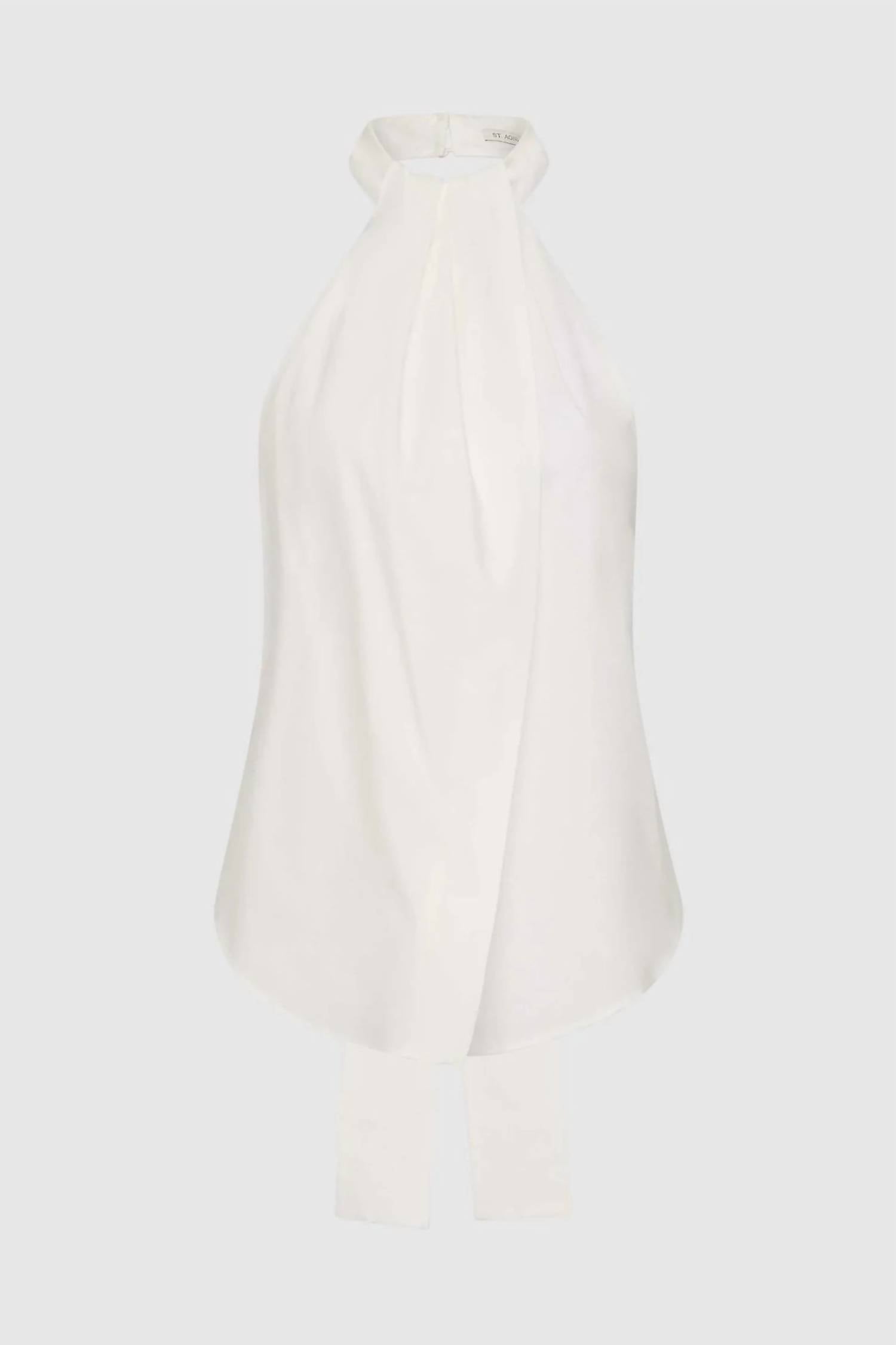 St. Agni - Oxford Halter Tie Back Top