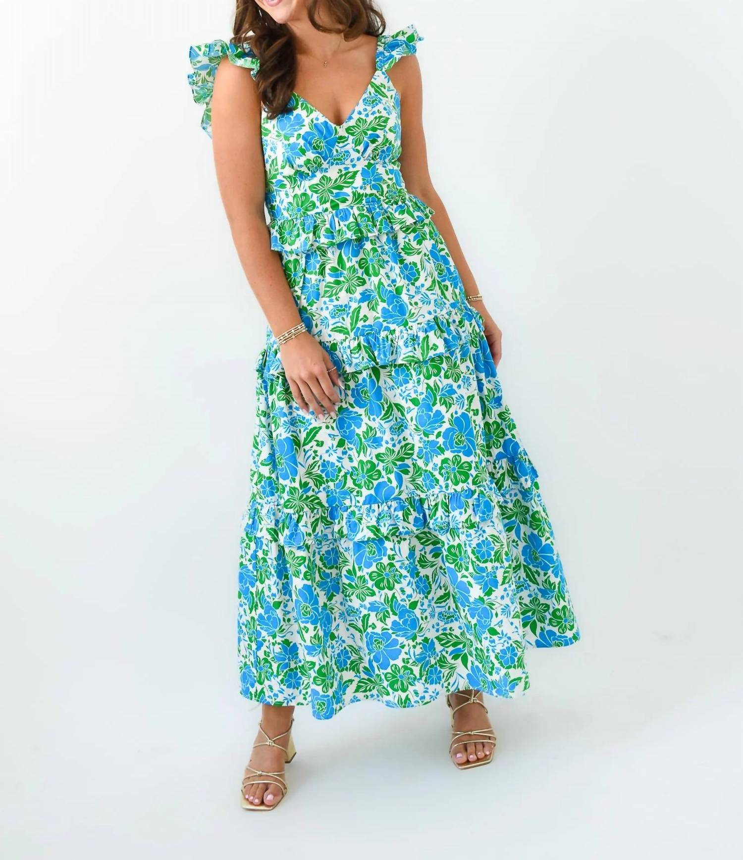 Sugarlips - Bivore Floral Tiered Maxi Dress