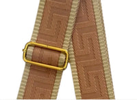 Made in Italy Women's Woven Guitar Style Bag Strap in italy women s woven guitar style bag strap in blush pink - women's item - detail view